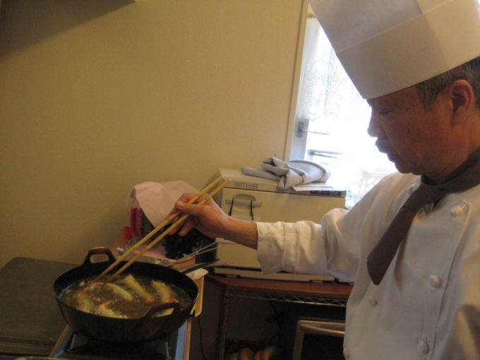 病棟内調理　鍋焼きうどん