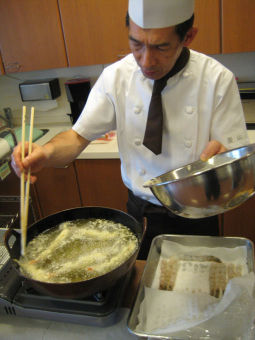 病棟内調理鍋焼きうどん