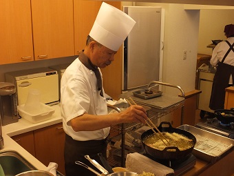 病棟内調理　鍋焼きうどん